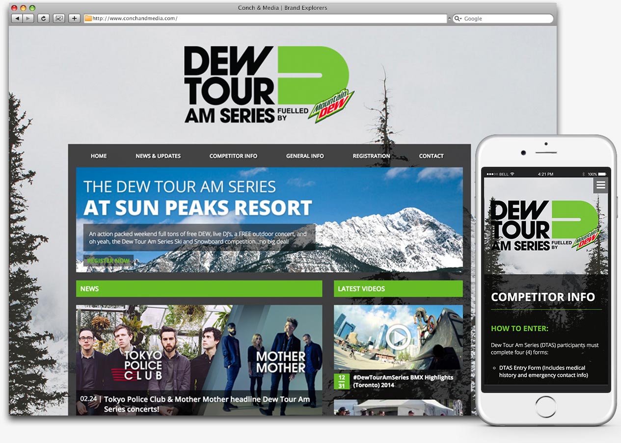 Mountain Dew AM Series Website
